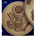 1-3/4" Great Seal Military Seal Die-Struck Brass Coin